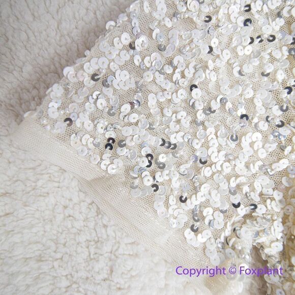 NEW Maya Deluxe Maya Bridal v neck maxi tulle dress with tonal delicate sequin 6 - Picture 13 of 16